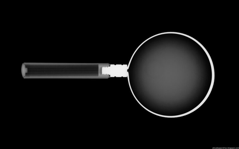 X-ray of a magnifying glass