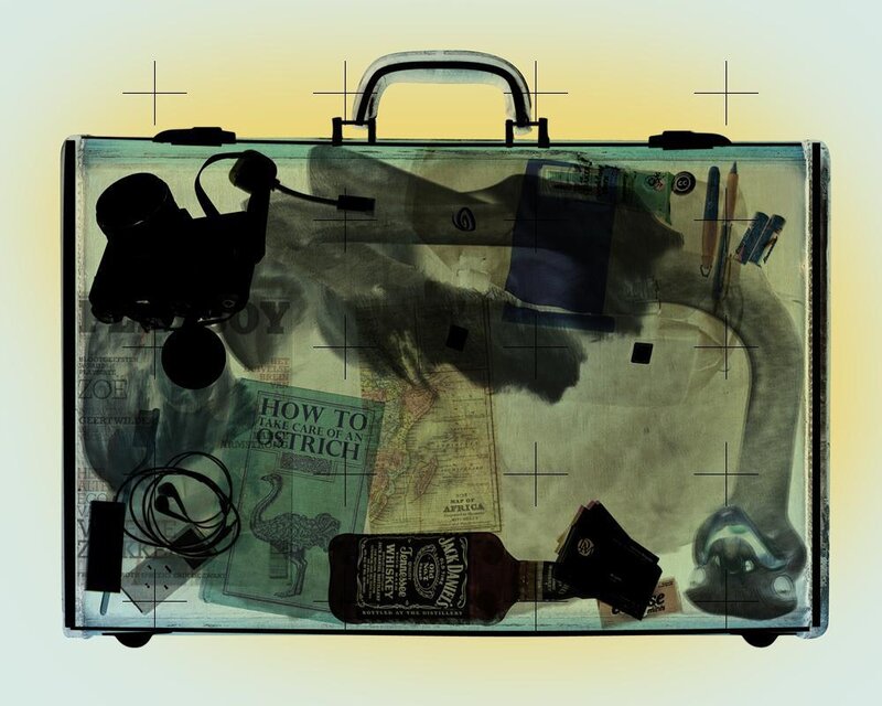X-ray of a suitcase contents