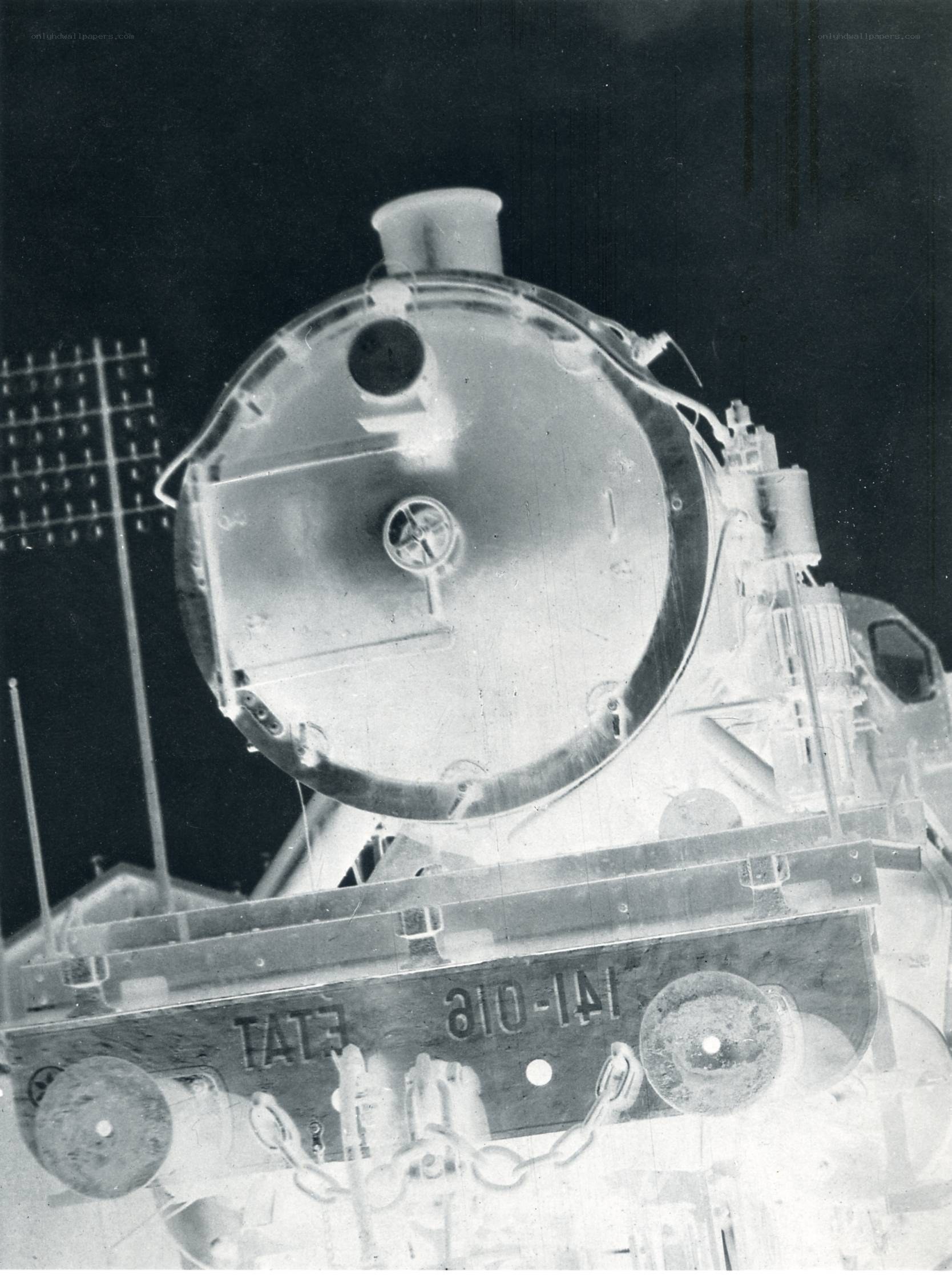 X-ray of a train engine