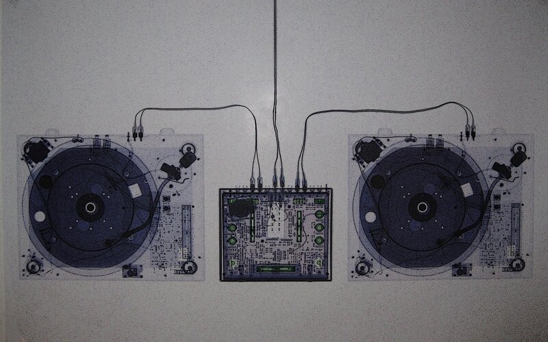 X-ray of DJ Equipment — Gray