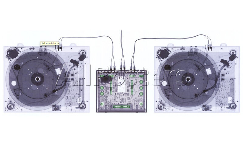 X-ray of DJ turntables