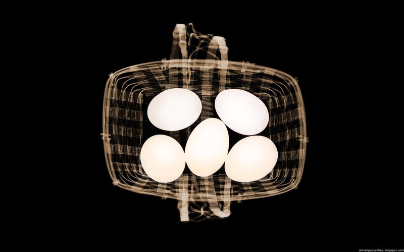 X-ray of eggs in a basket