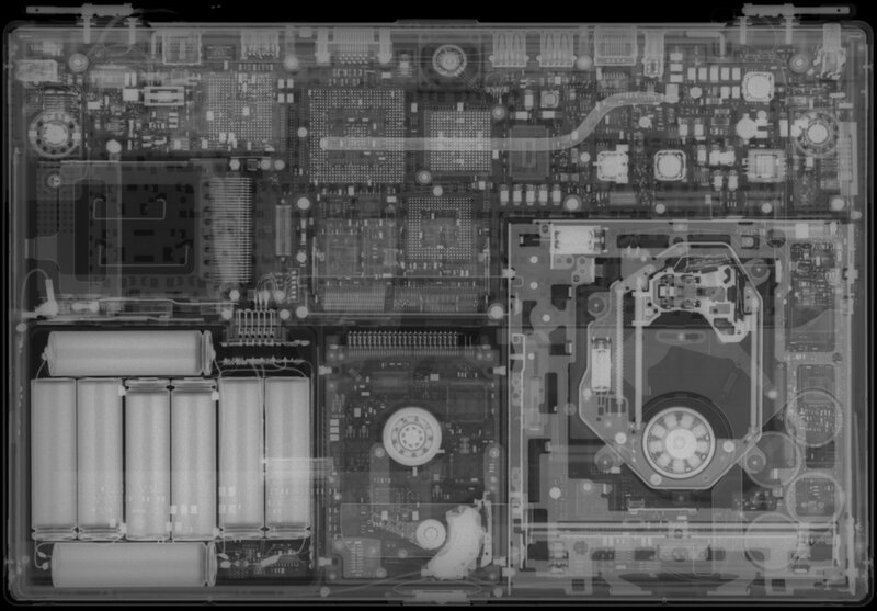 X-ray of laptop internals