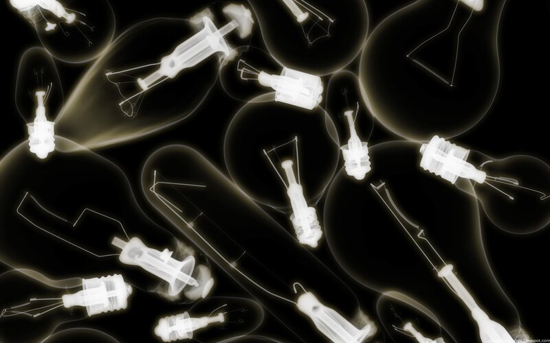 X-ray of light bulbs