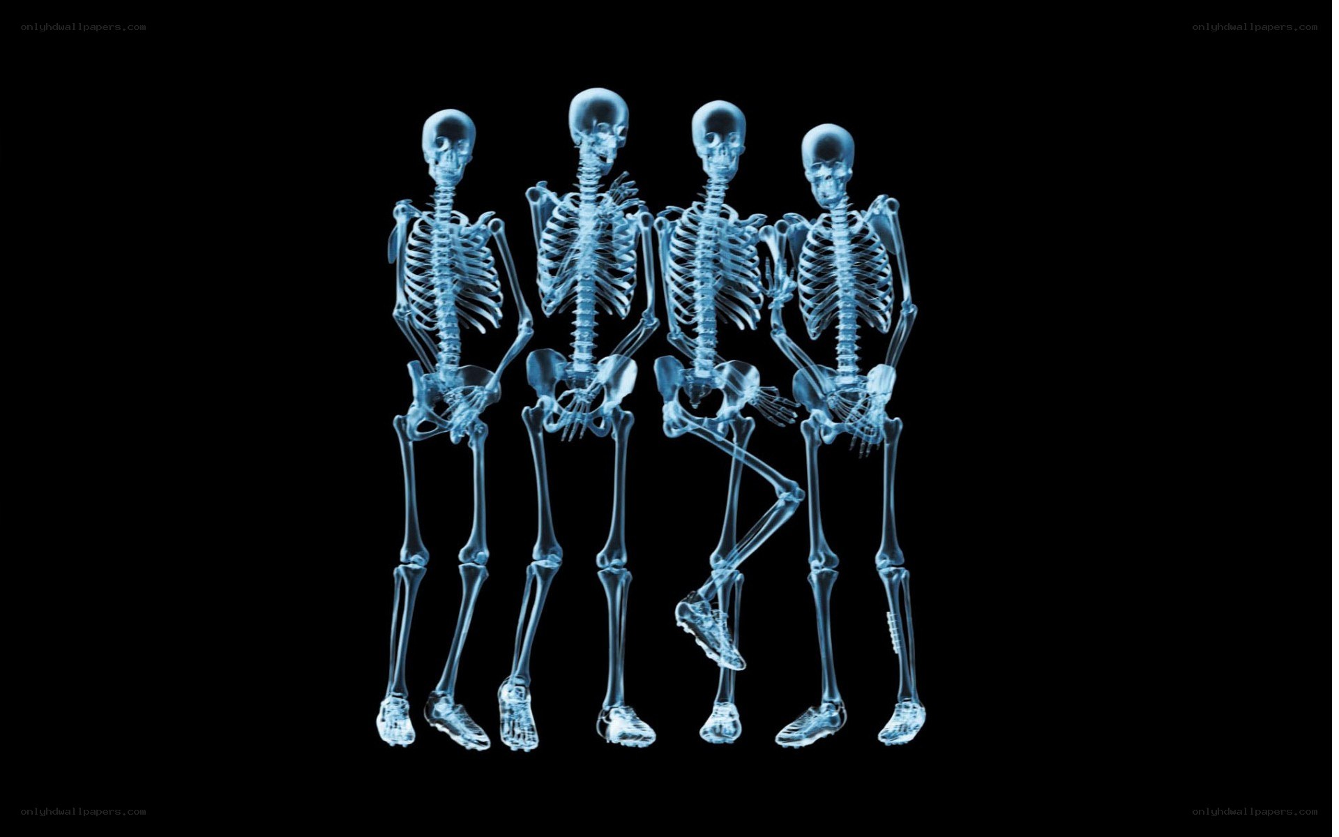 X-ray skeletons in a line