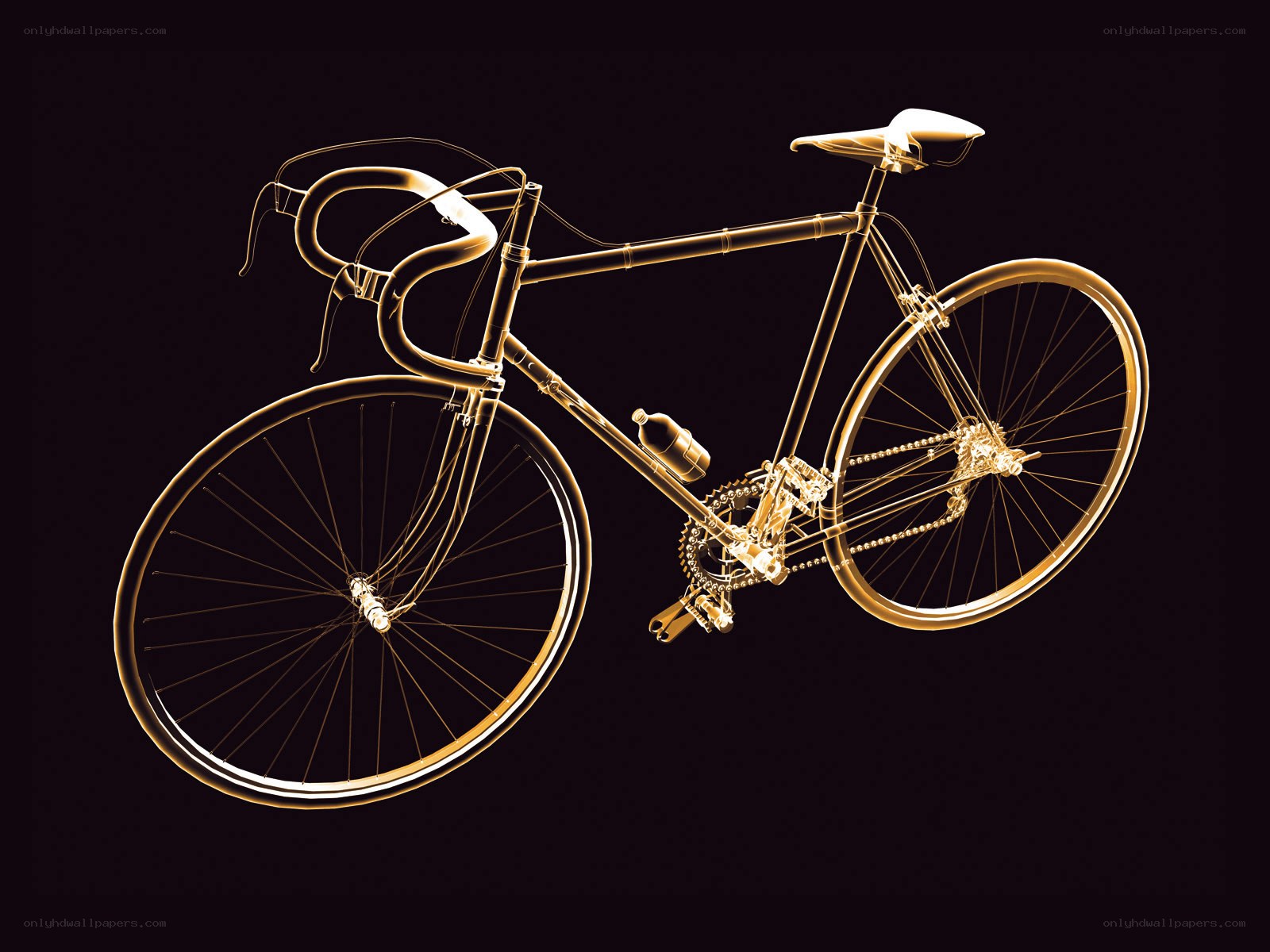X-ray style bicycle illustration