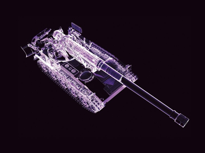 X-ray view of a tank