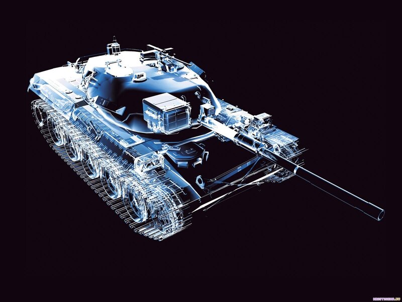 X-ray view of a tank