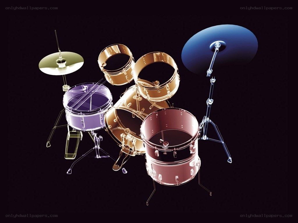 X-ray view of drum set