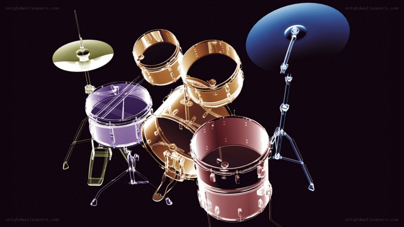 X-ray view of drum set