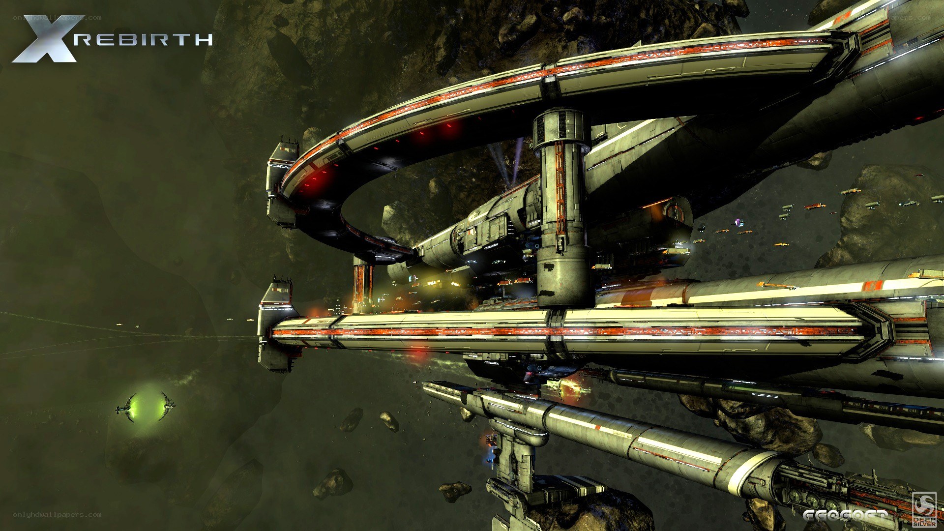 X Rebirth space station scene