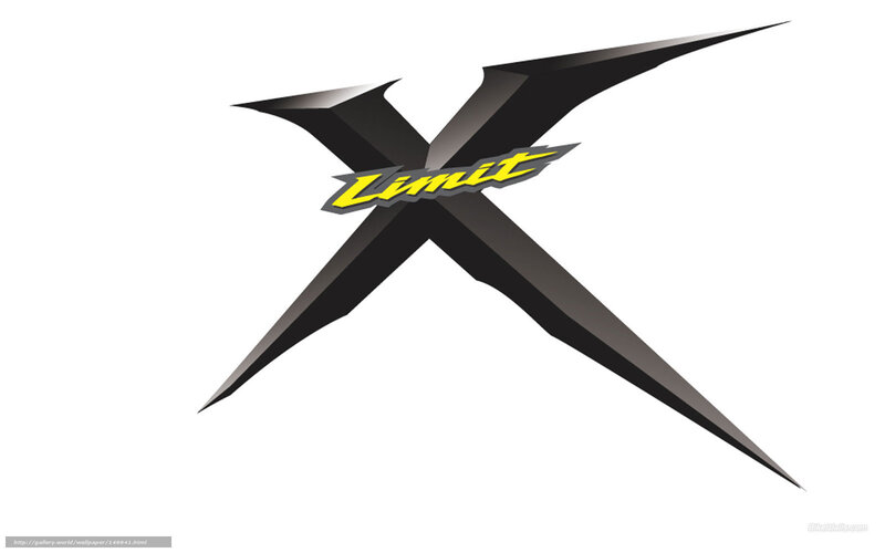 X-shaped Logo with Text — Black