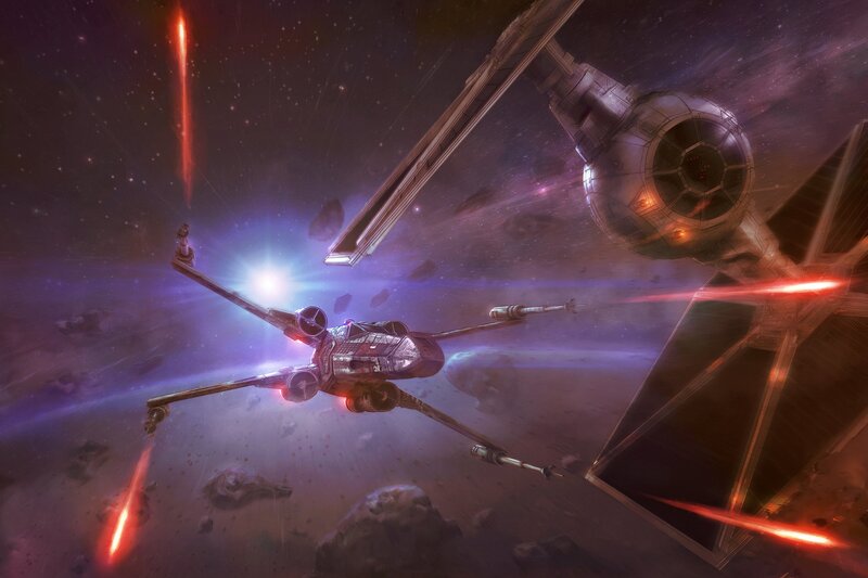 X-wing and TIE Fighter — Purple