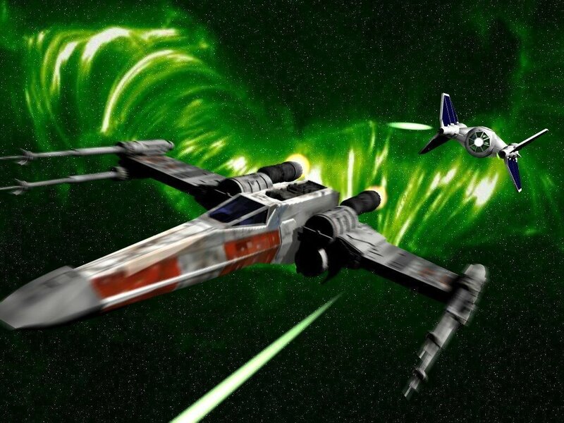 X-wing and TIE Fighter