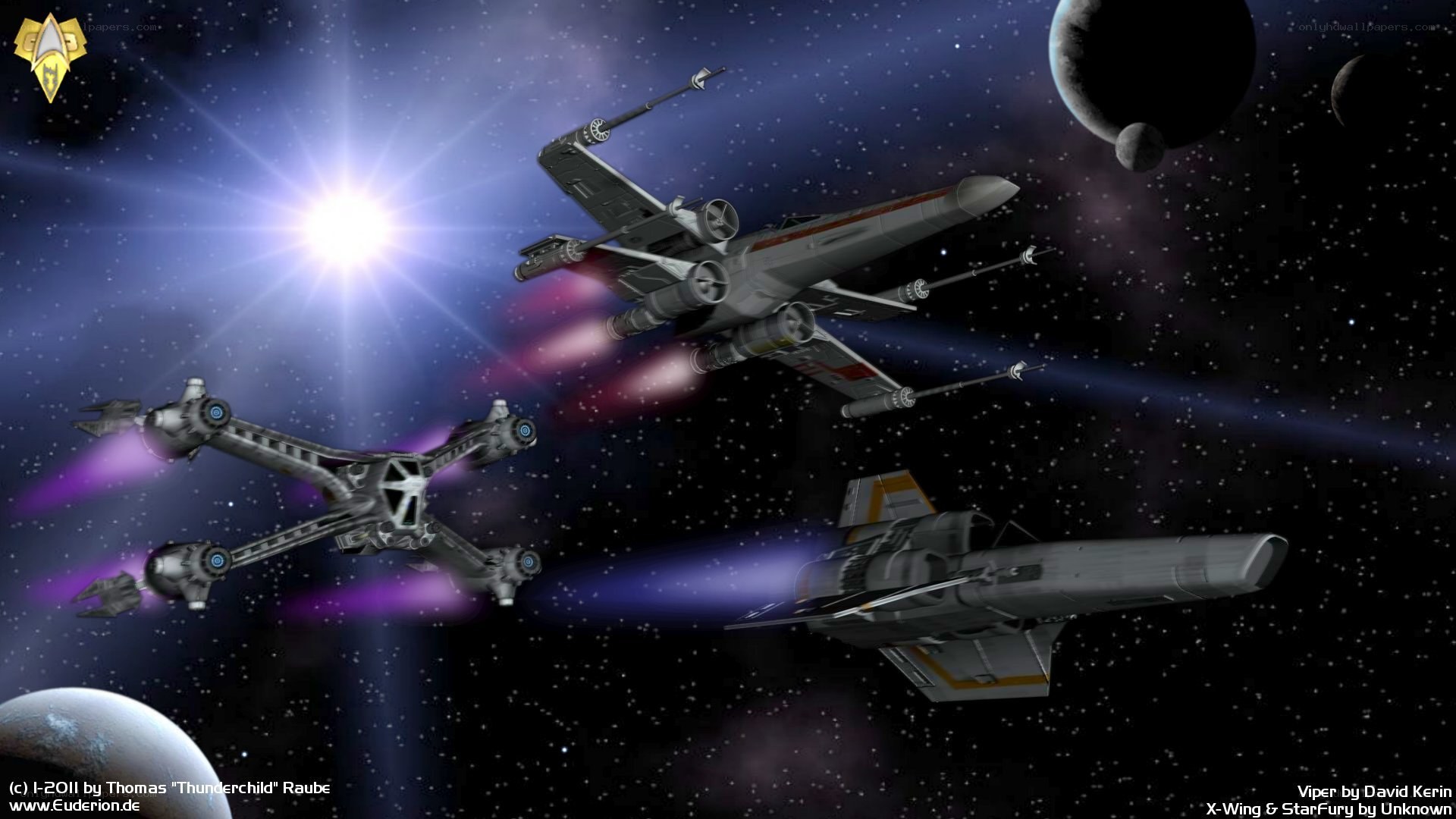 X-Wing and Viper starfighters