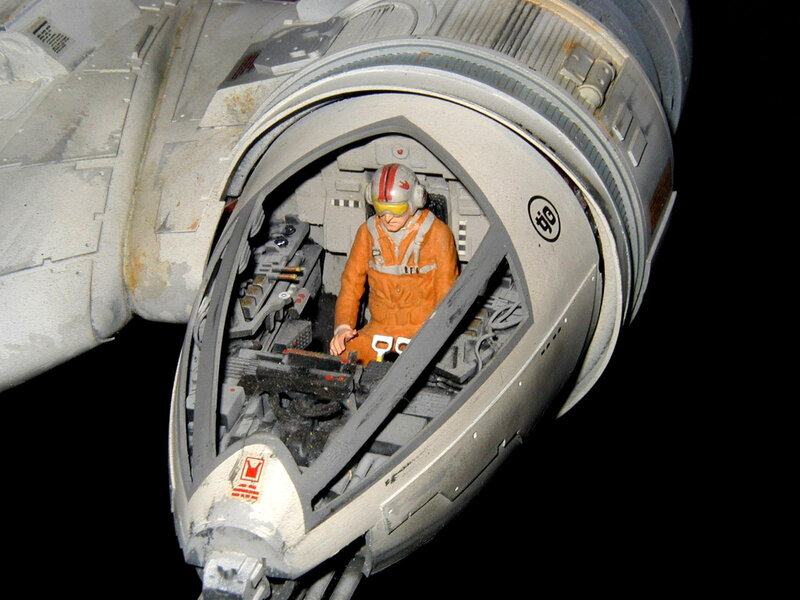 X-wing cockpit with pilot