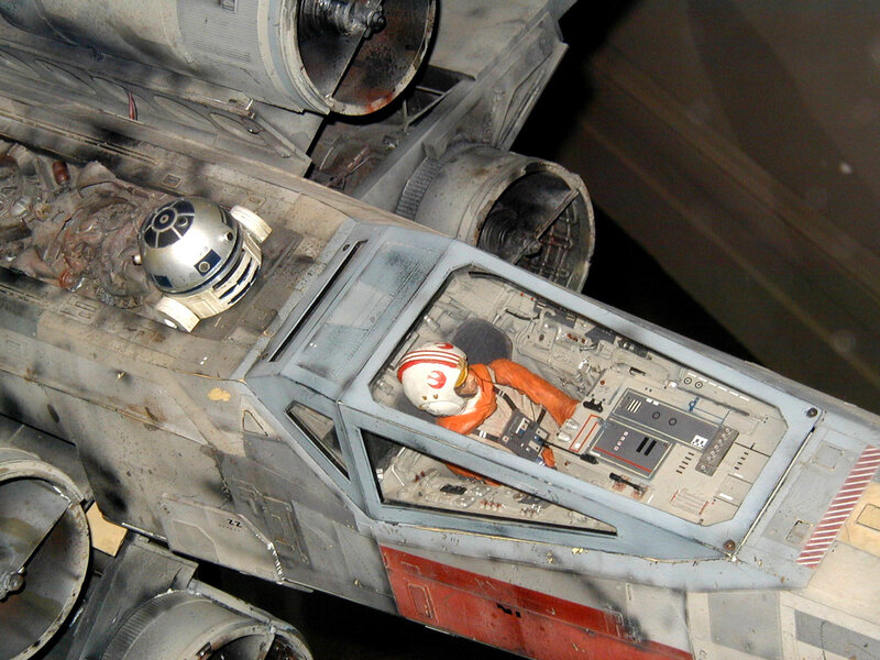 X-wing fighter cockpit model