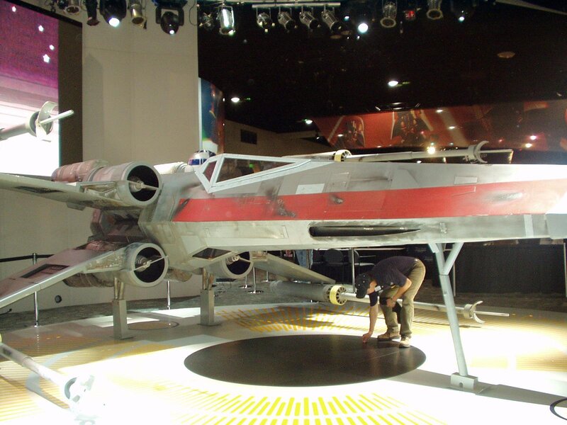 X-wing fighter display at event