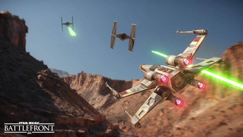 X-wing Fighter in Battle — Brown