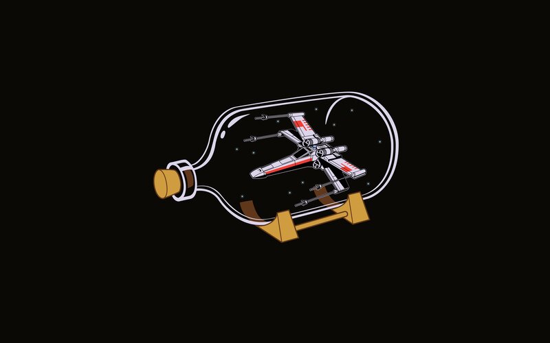 X-wing Fighter in Bottle