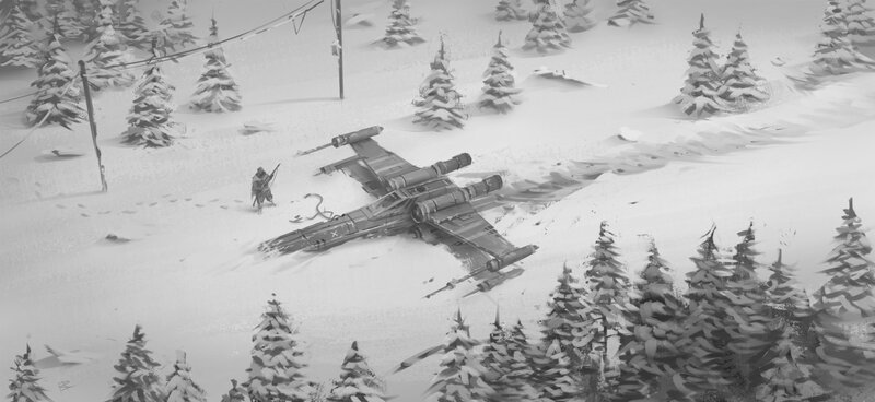 X-wing Fighter in Snow