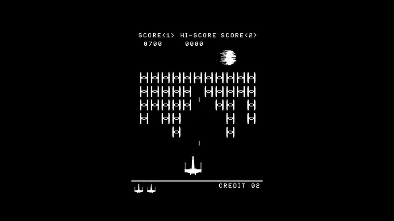 X-wing Fighter in Space — Black