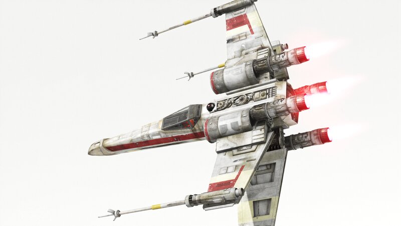X-wing Fighter Spacecraft — White