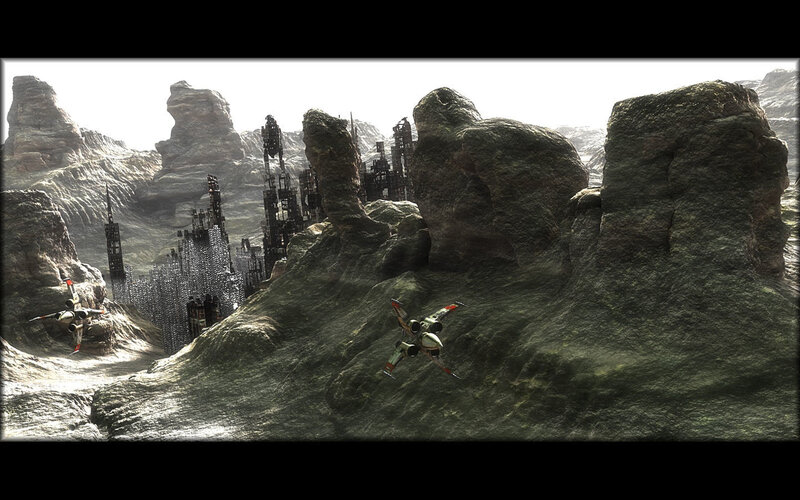 X-wing Fighters Flying