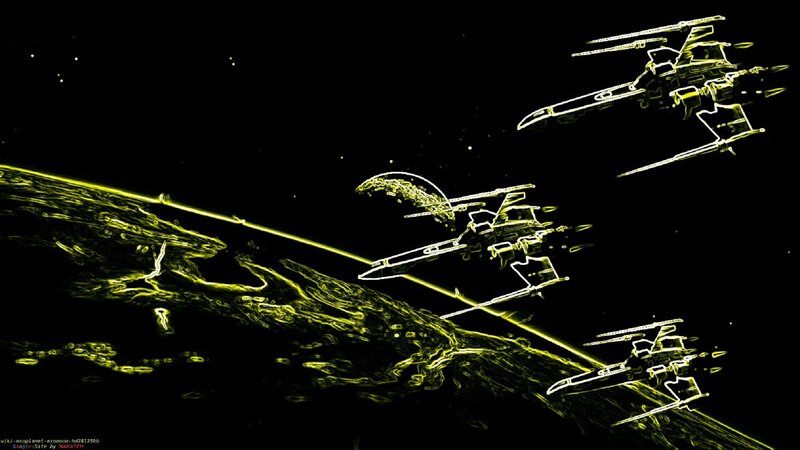X-wing Fighters in Space — Yellow