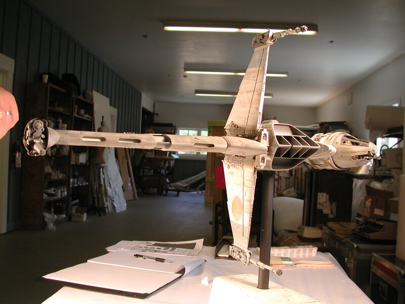 X-wing model in workshop