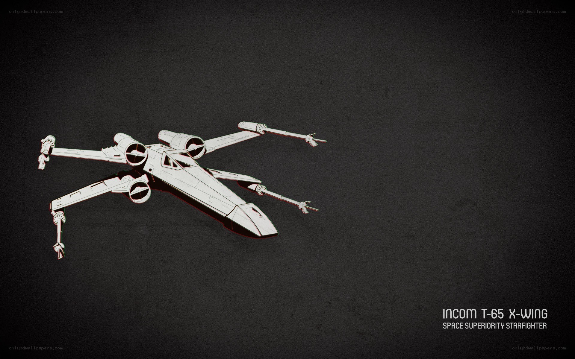 X-wing starfighter illustration
