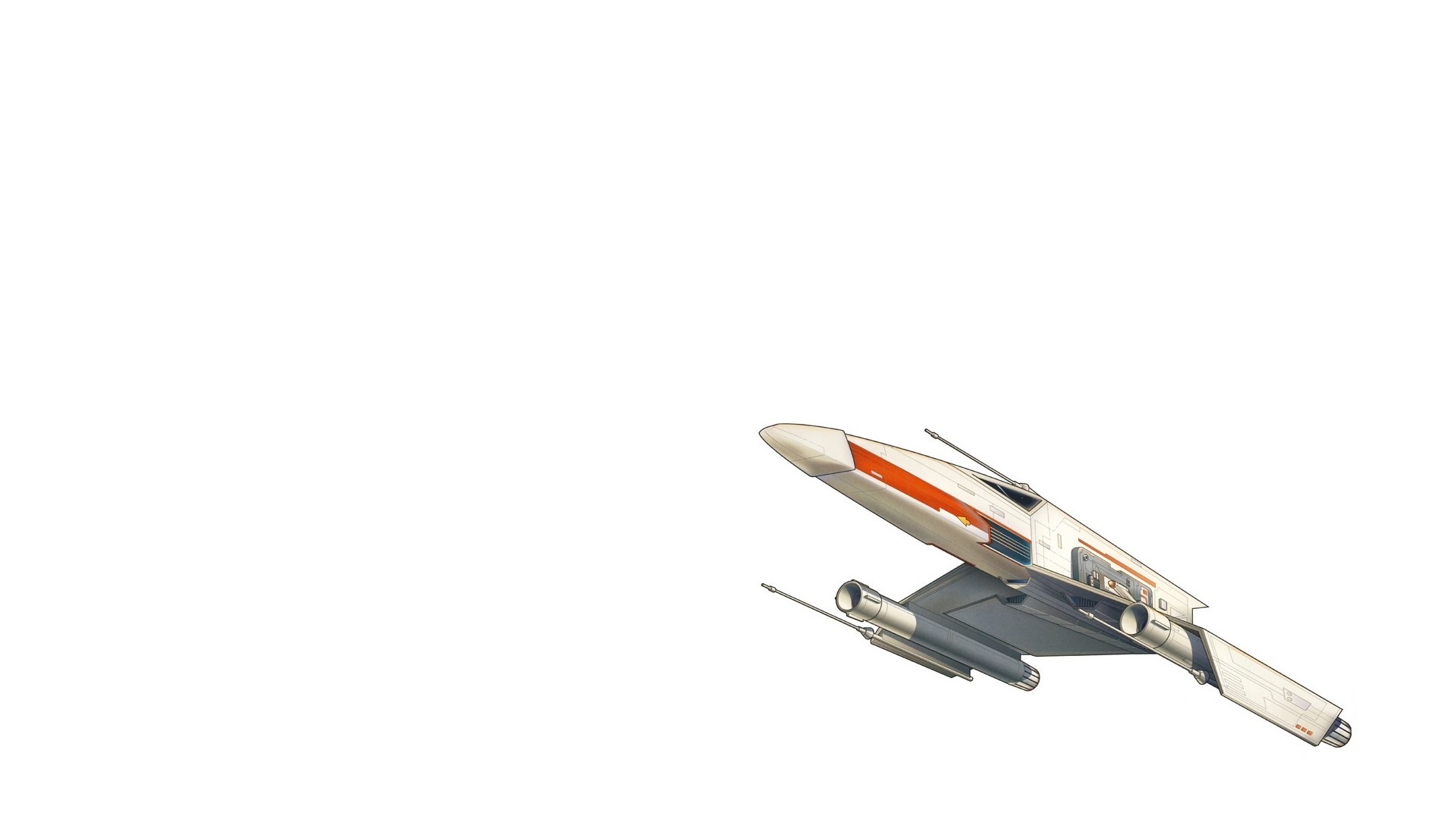 X-wing starfighter illustration