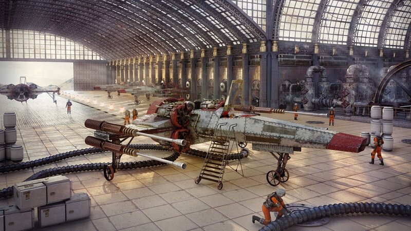 X-wing Starfighter in Hangar