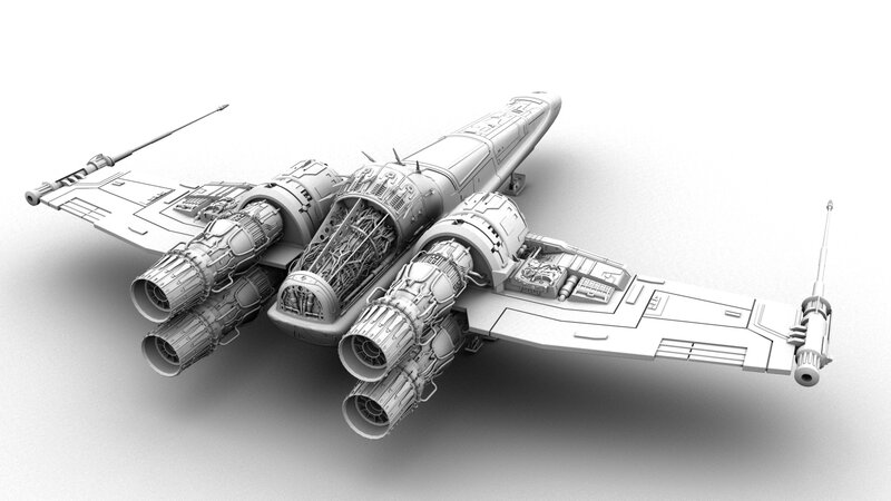 X-wing starfighter model