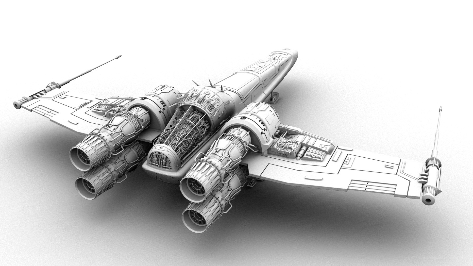 X-wing starfighter model