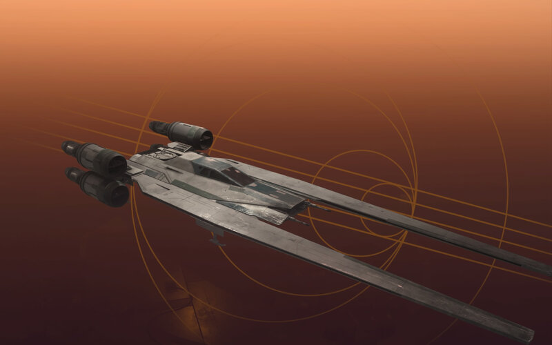 X-wing Starfighter — Orange, Dramatic