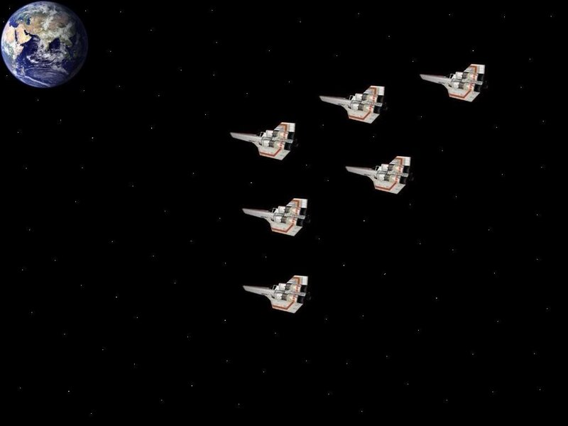 X-wing Starfighters in Space — Black