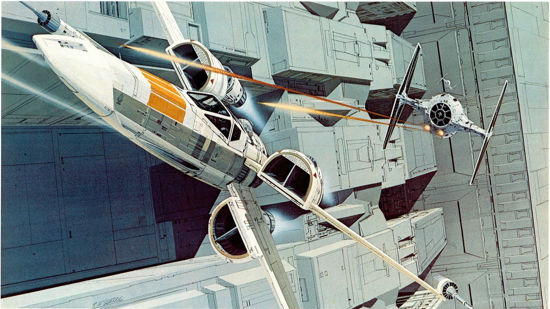 X-wing vs TIE fighter dogfight