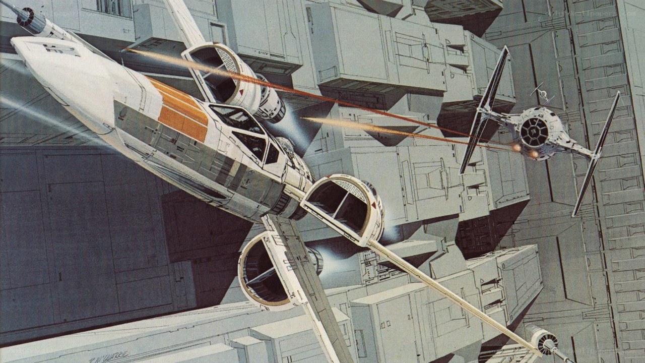 X-wing vs TIE fighter dogfight