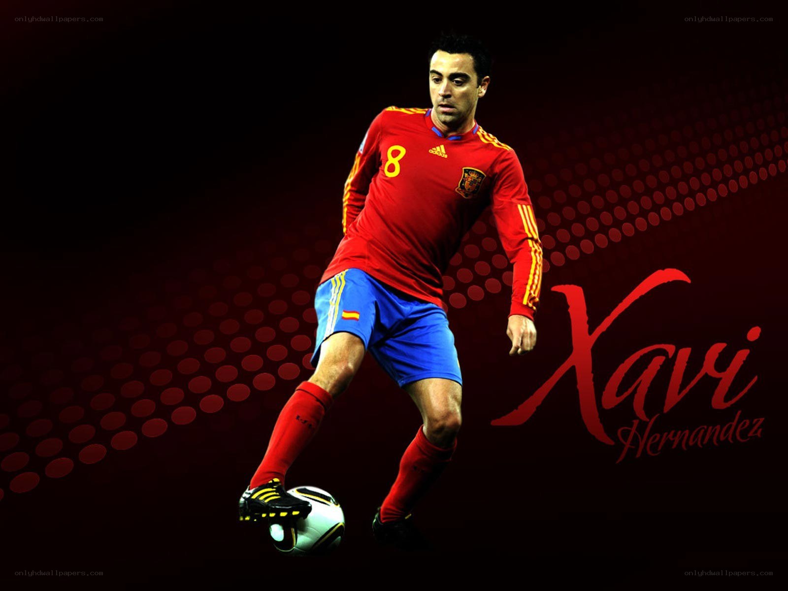 Xavi Hernandez in Spain jersey