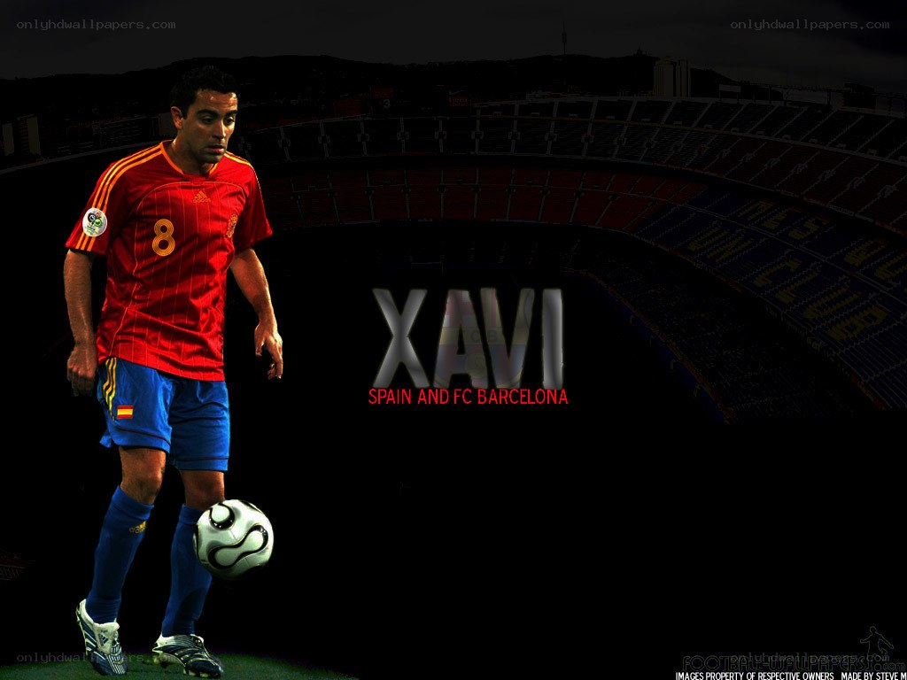 Xavi in Spain jersey
