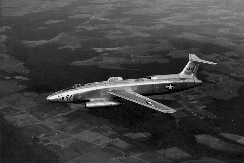 XB-51 bomber in flight