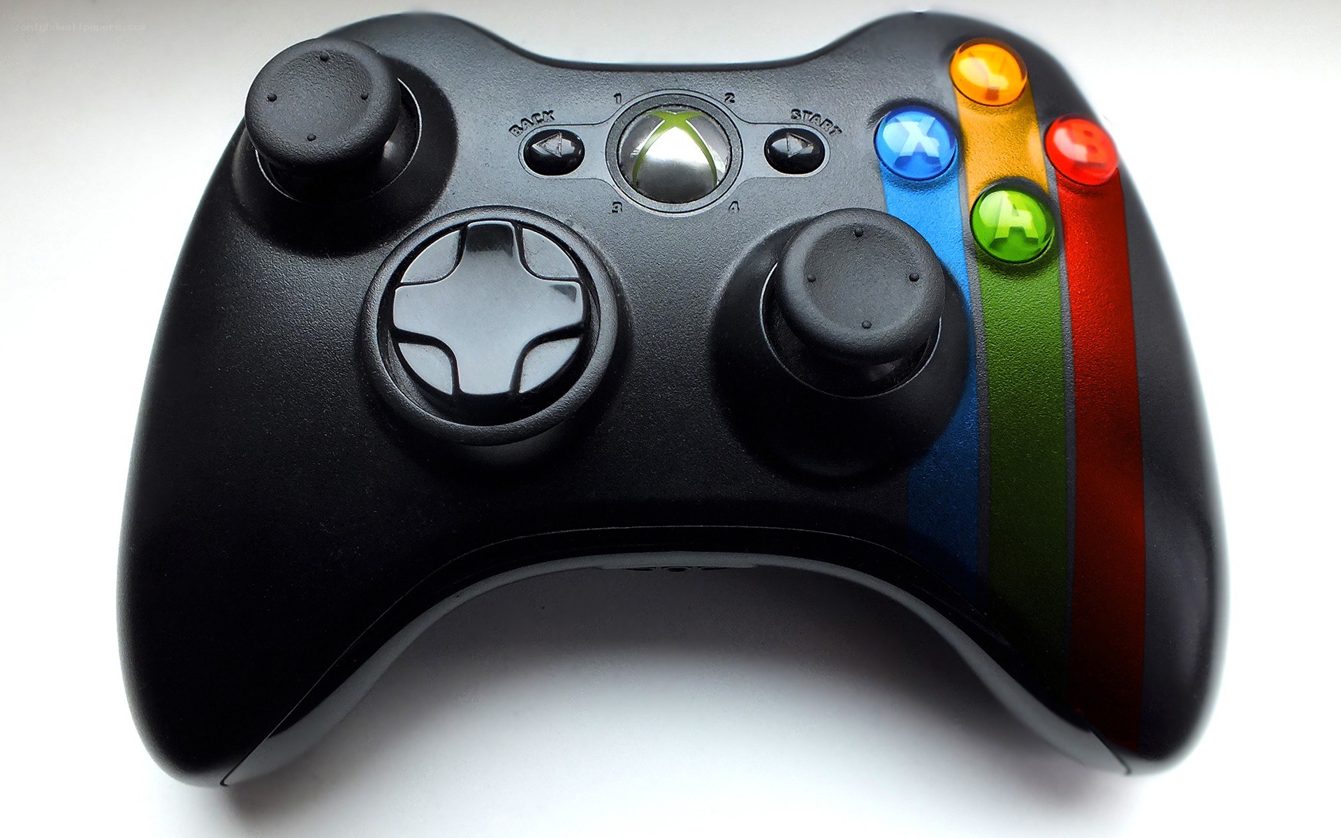 Xbox 360 controller with colored buttons