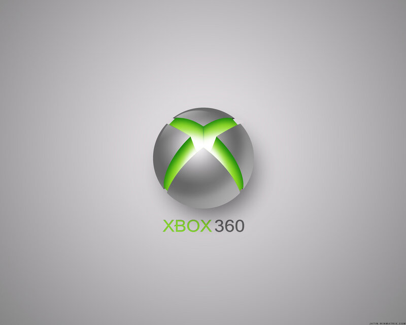 Xbox 360 logo on gray background