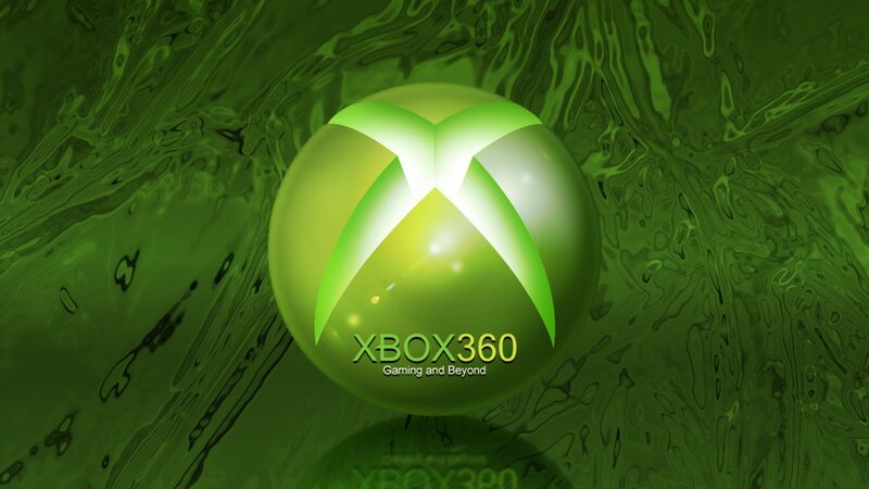 Xbox 360 logo on green background