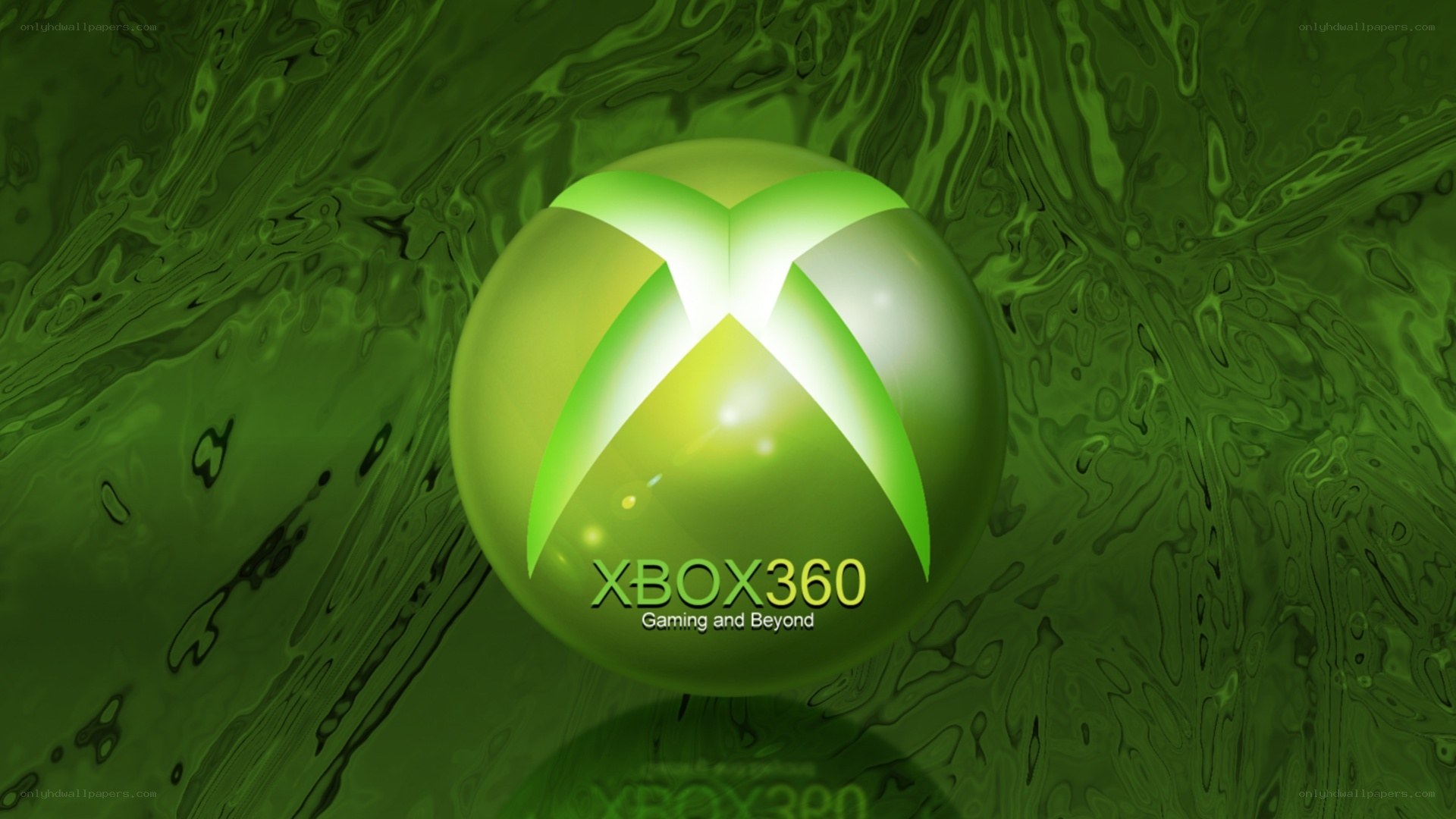 Xbox 360 logo on green background