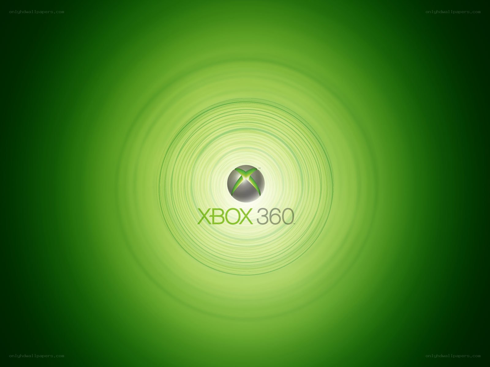 Xbox 360 logo on green background