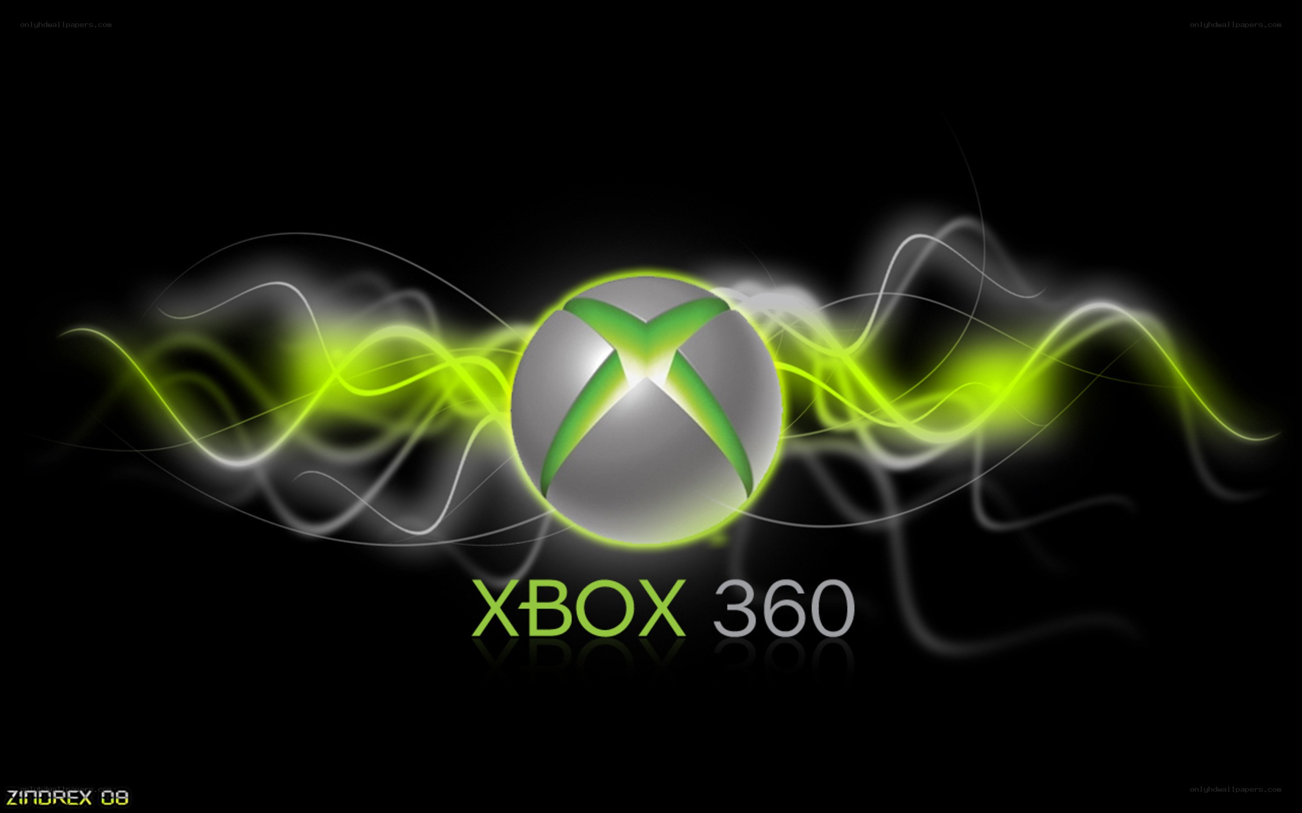 Xbox 360 logo with energy waves