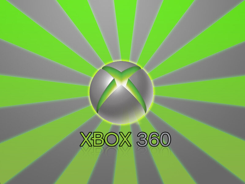 Xbox 360 logo with green background