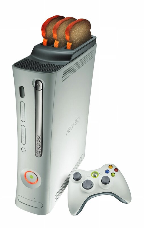 Xbox 360 with toast